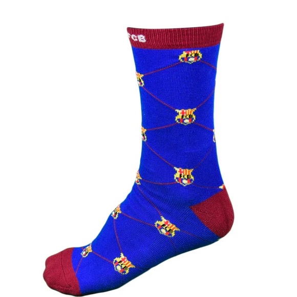 NWT FC BARCELONA KNIT CALF-LENGTH SOCKS SIZE 9-13 MACCABI ART - Picture 4 of 4
